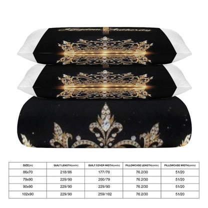 3-Piece Bedding Set-86"×70"/ 218×177cm (Dual-sideded Printing)