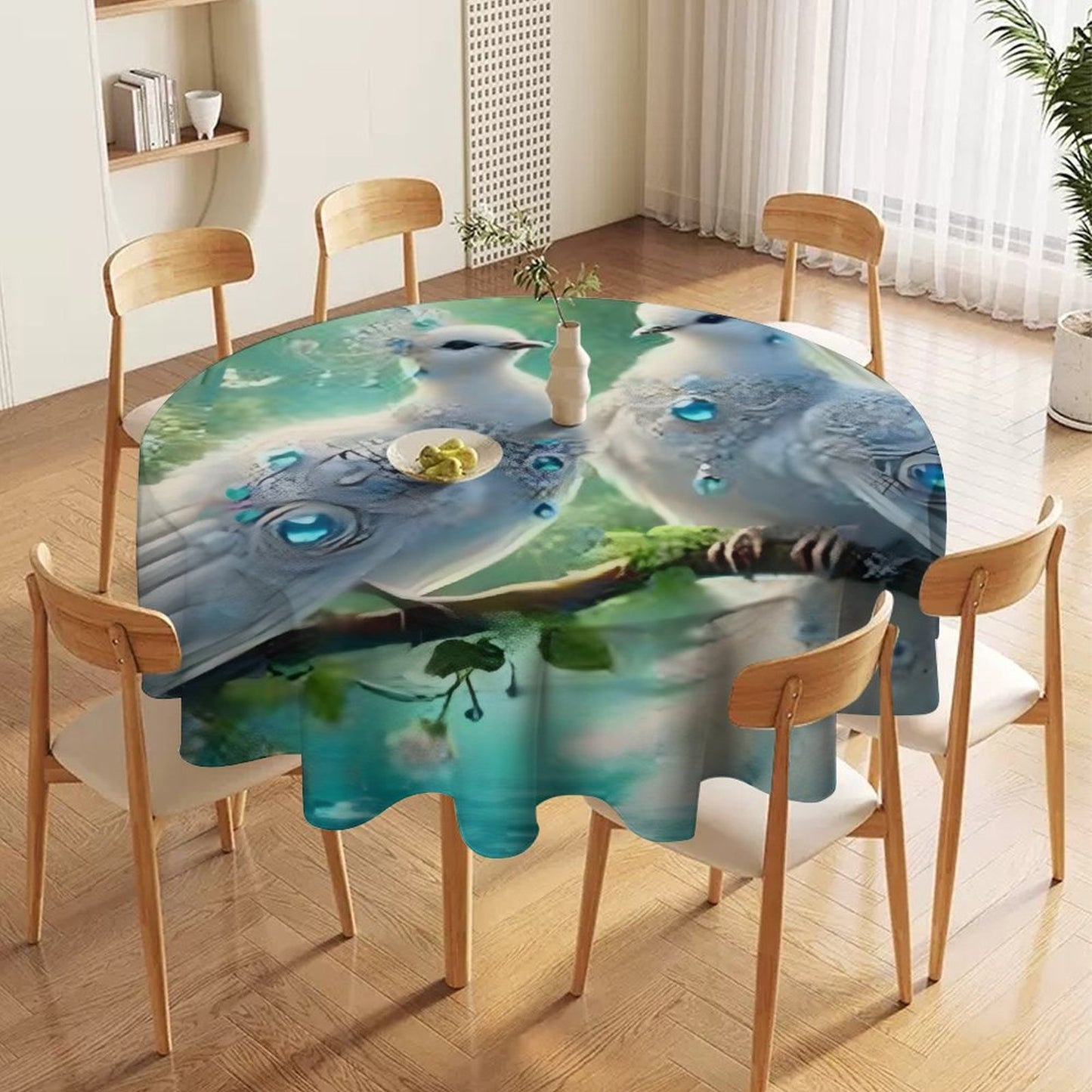 Round Tablecloth on Round Table