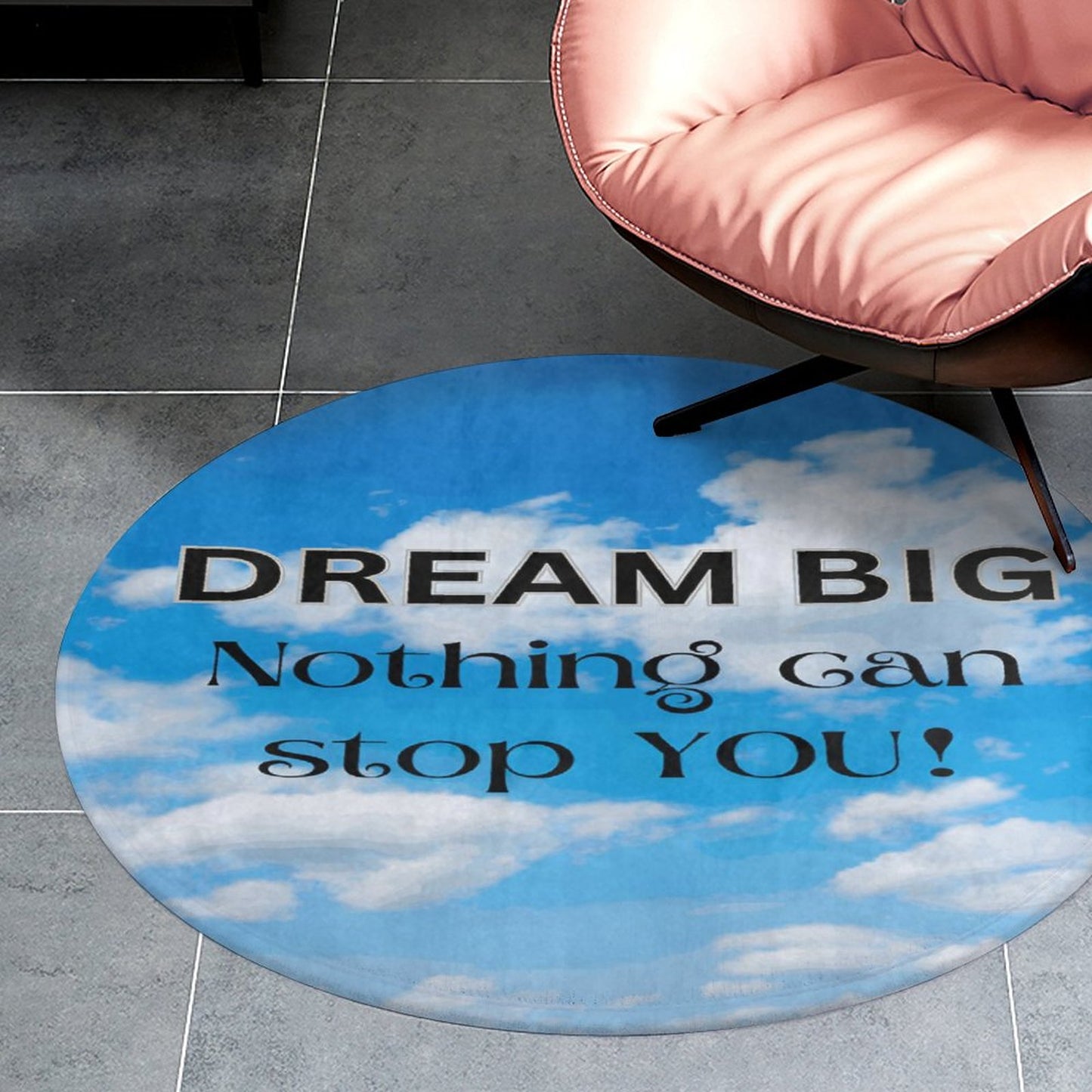 Round Coral Velvet Warm Floor Mat