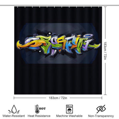 Shower Curtain Set with 3 Rugs