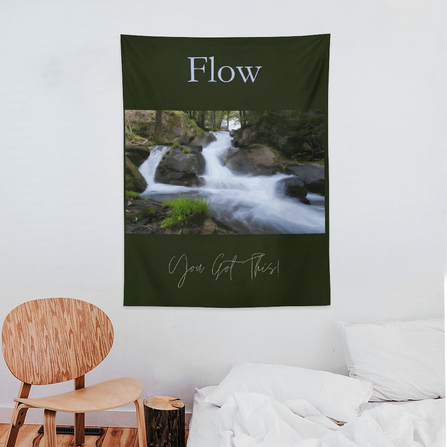 FLOW Wall Art with Vertical Tapestry