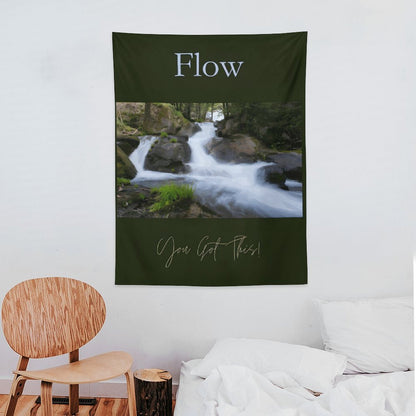 FLOW Wall Art with Vertical Tapestry