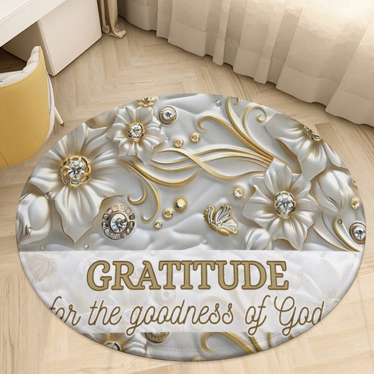 Round Coral Velvet Warm Floor Mat
