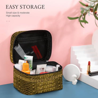 STREET CULTURE Alligator Leather Cosmetic Storage Bag