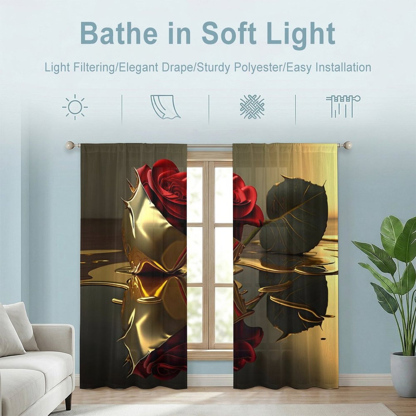 Sheer Curtain(All-Over Printing)