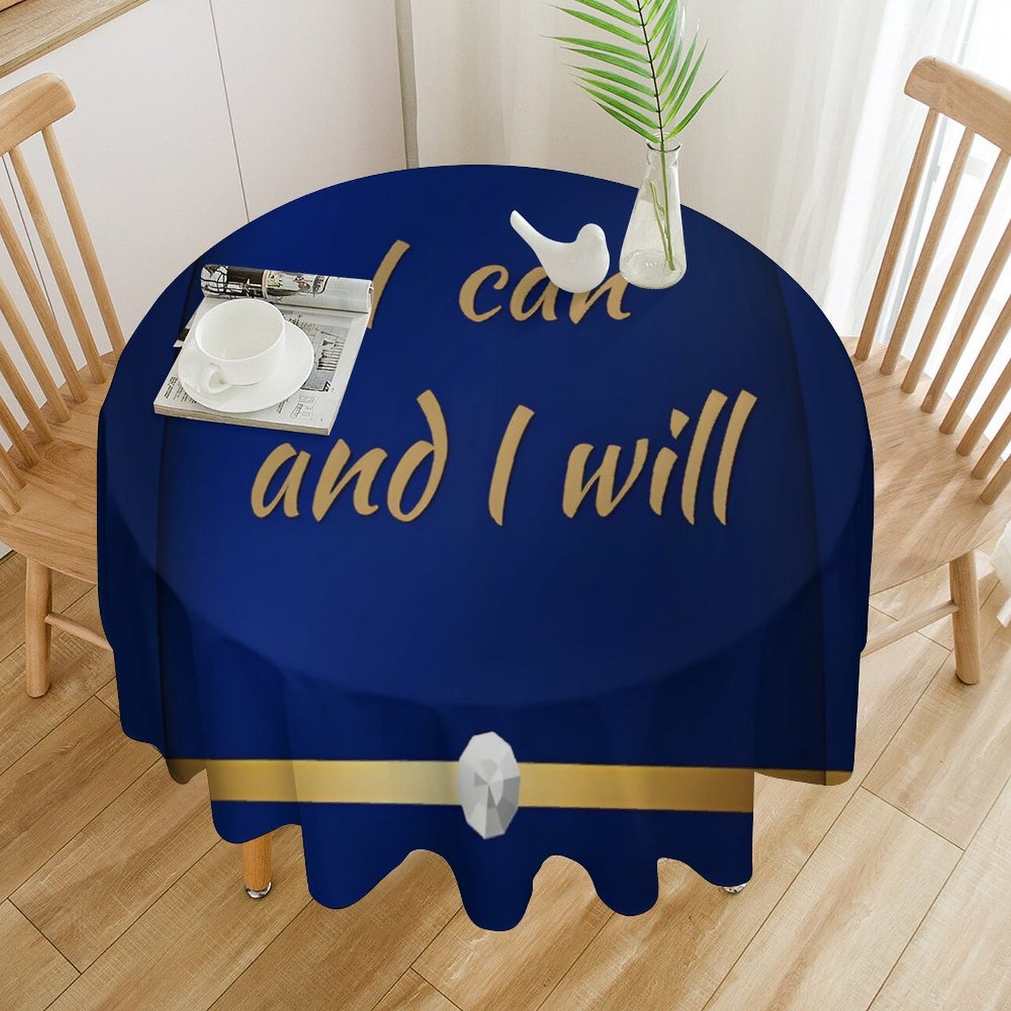 Round Tablecloth on Round Table