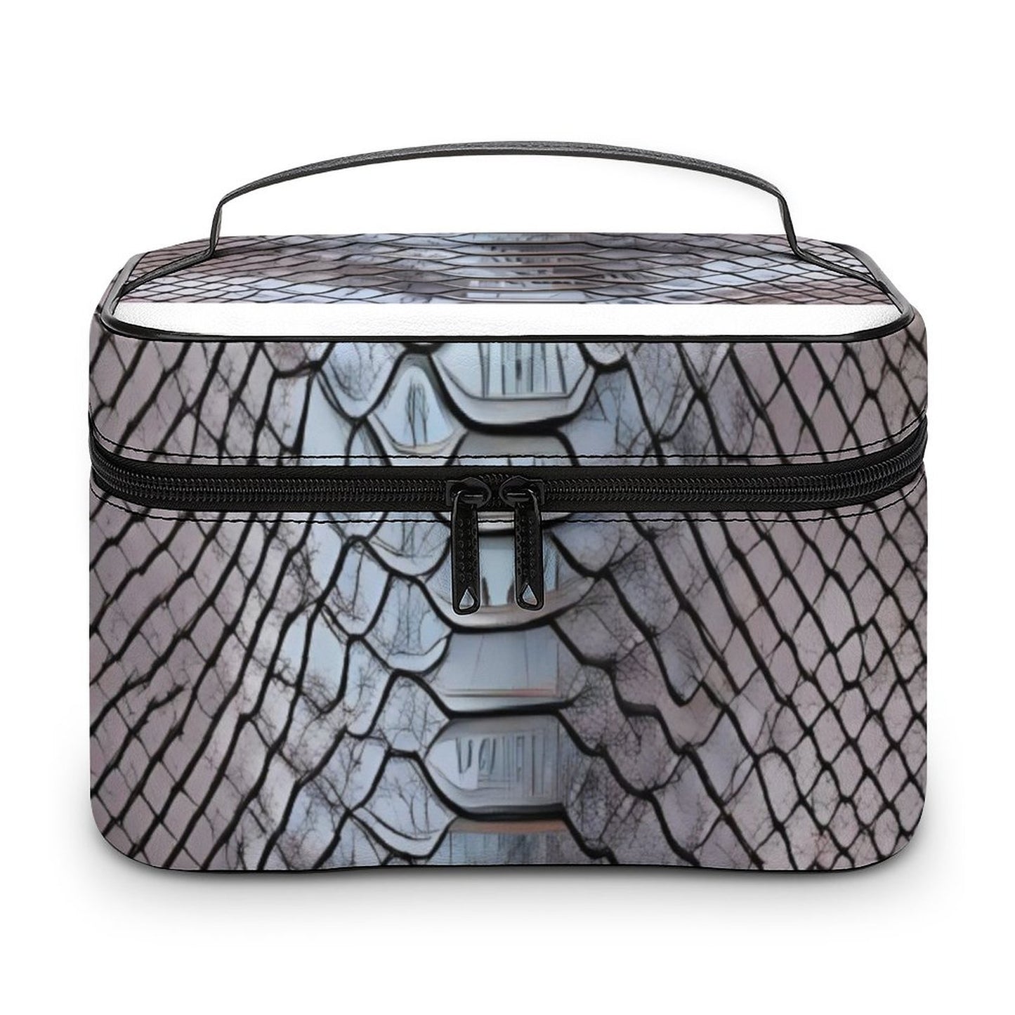 Make-up bag with Lychee pattern PU material