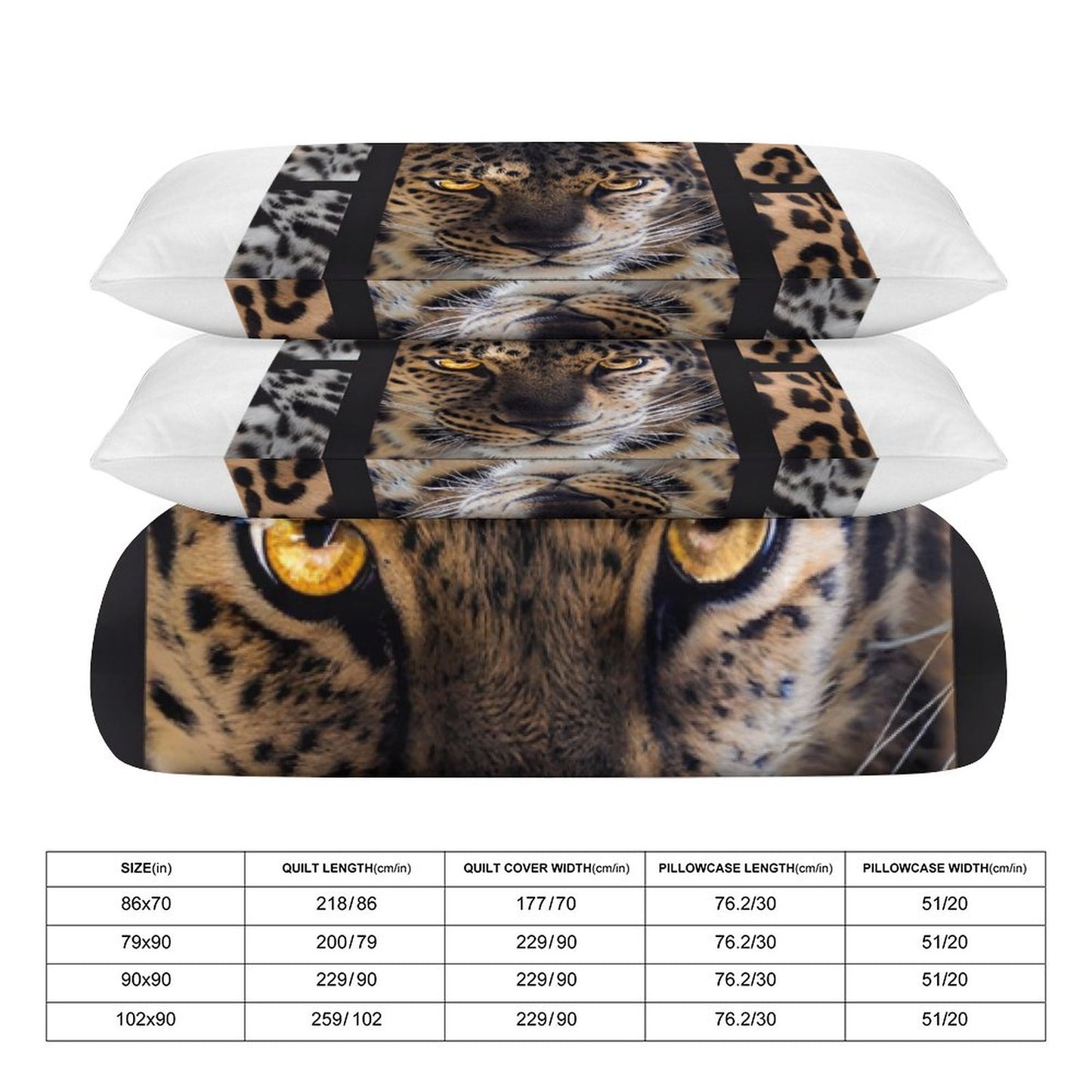 3-Piece Bedding Set-90"x90"/ 229x229cm (Dual-sided Printing)