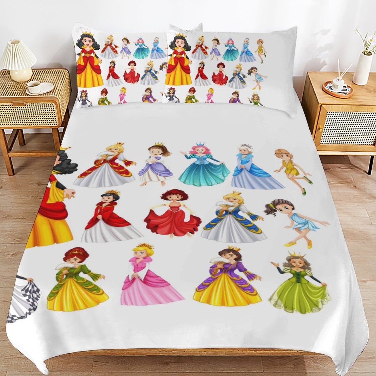 3-Piece Bedding Set-86"×70"/ 218×177cm (Dual-sidede Printing)