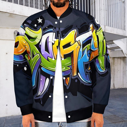 COLORFUL GRAFFITI Men's Baseball Jacket-*2XS-6XL