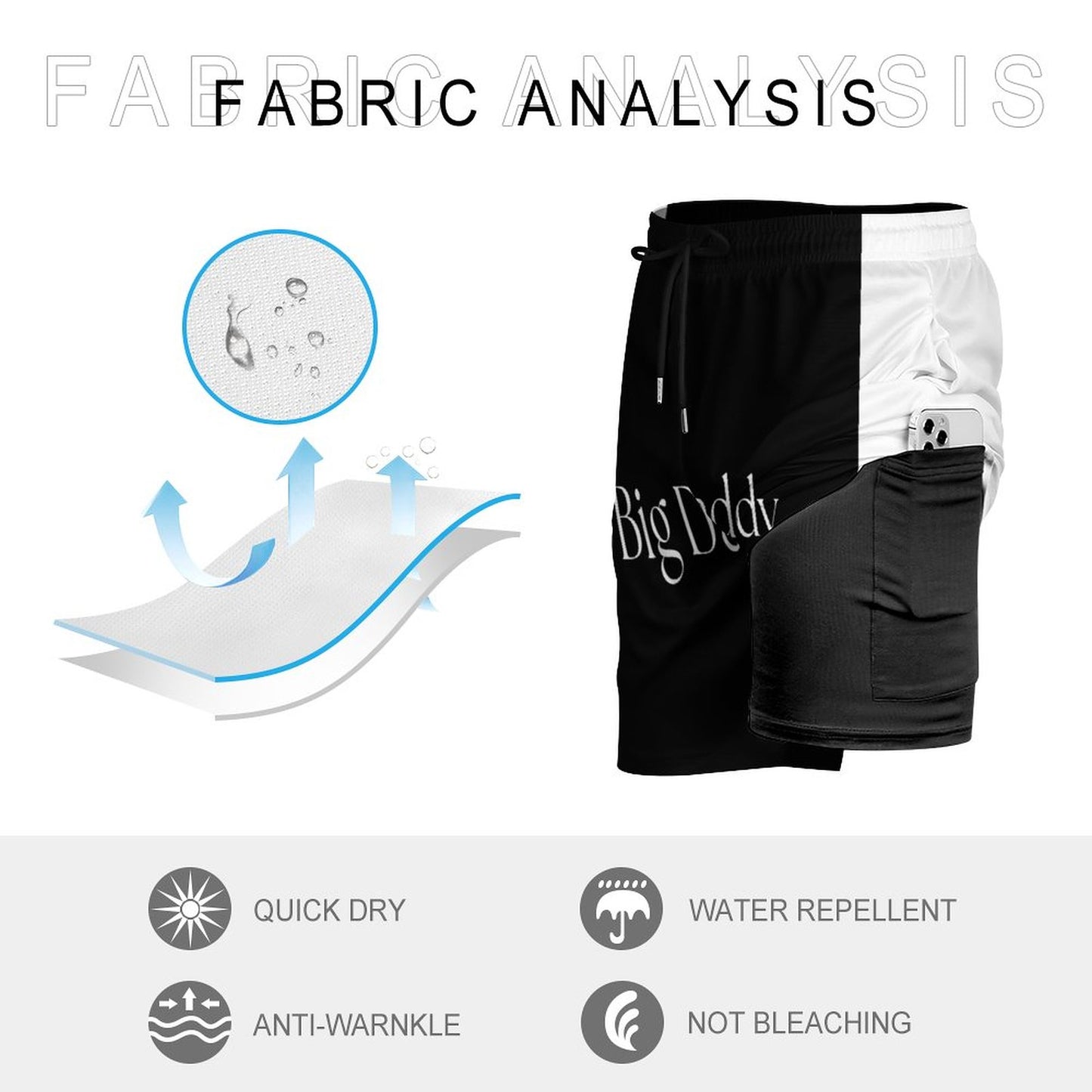 Men's Beach Shorts with 4 Pockets-BIG DADDY