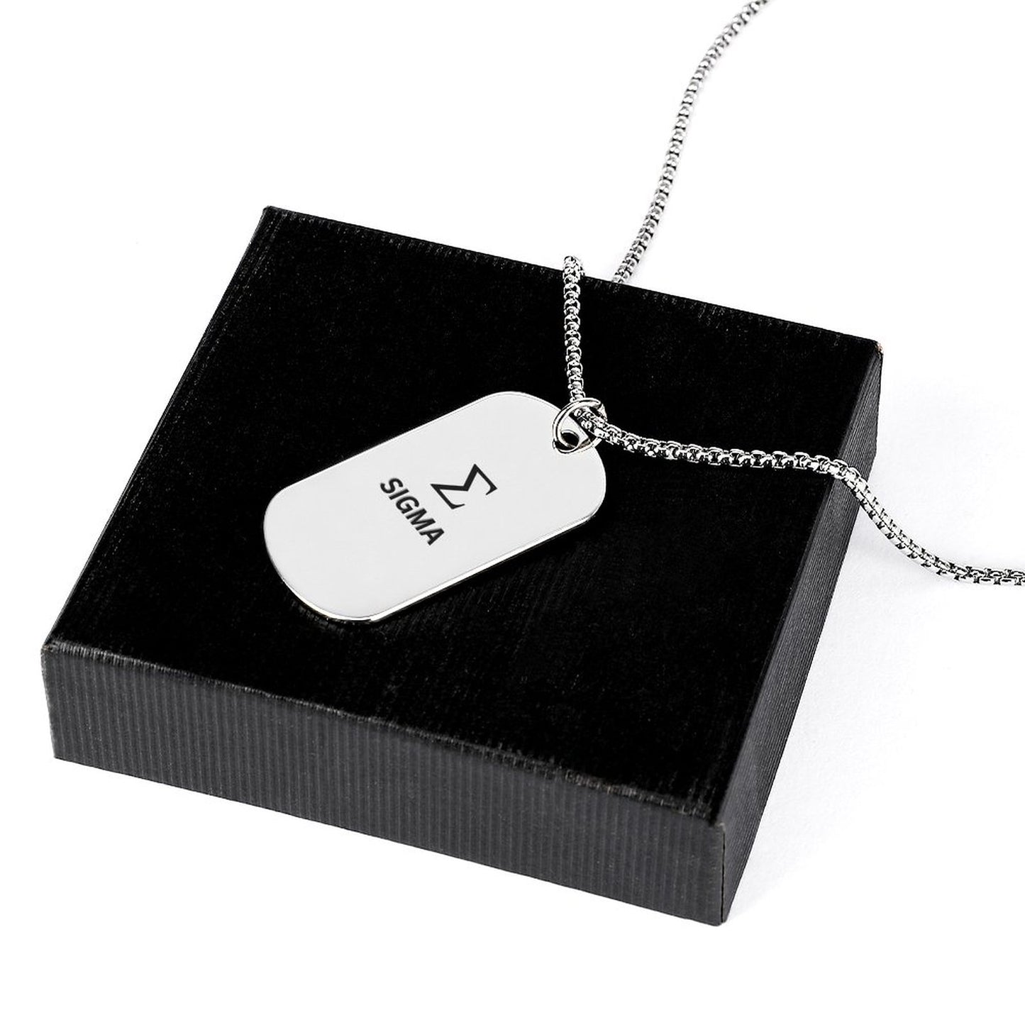 Memorial Necklace with Titanium Steel Square Pendant