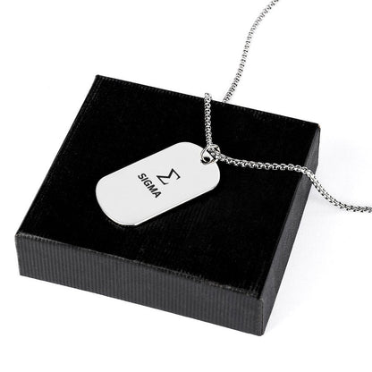 Memorial Necklace with Titanium Steel Square Pendant