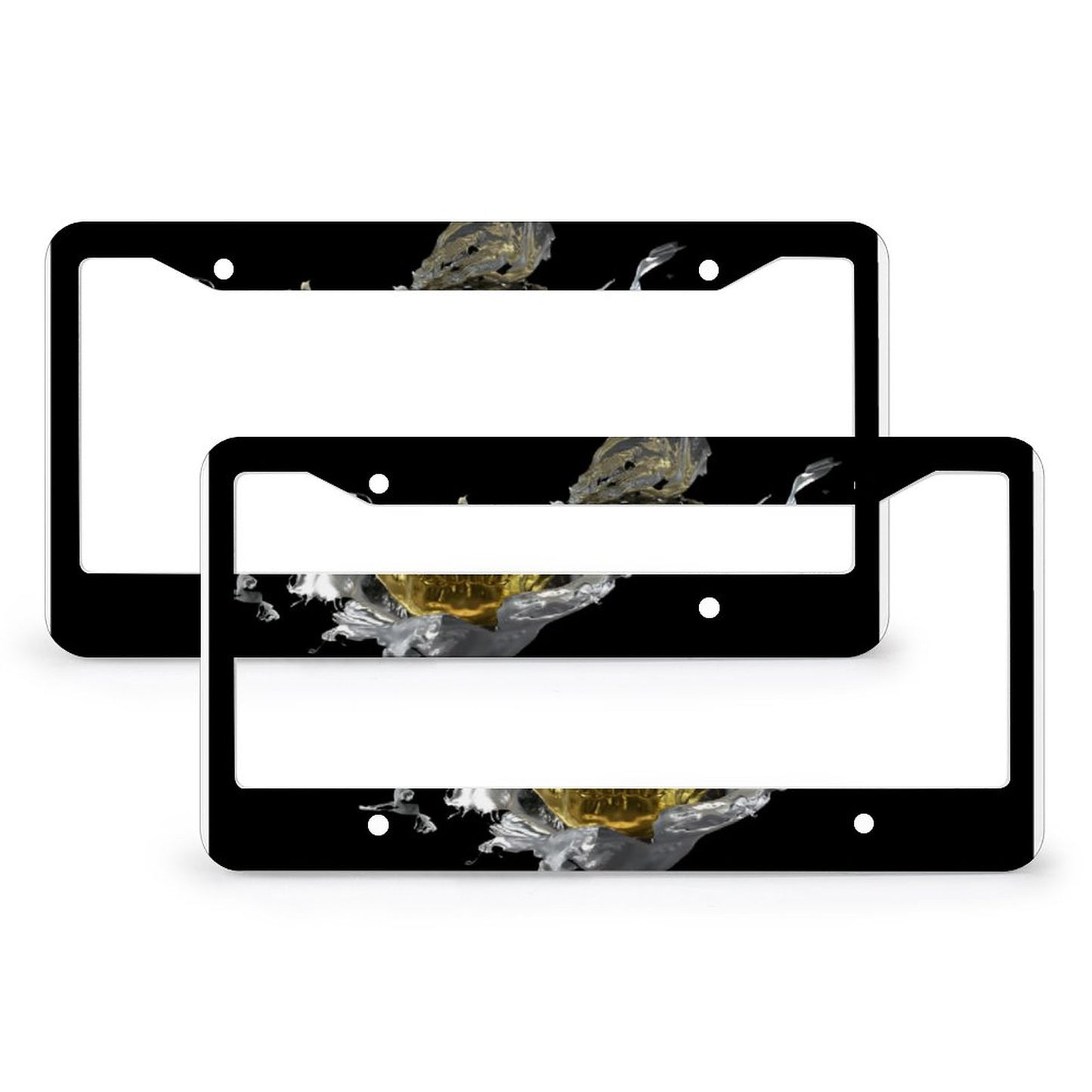 License Plate Frames with 4 Round Holes (1 Pair)