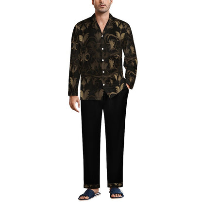 BLACK & GOLD ACCENT Night Suit for Men