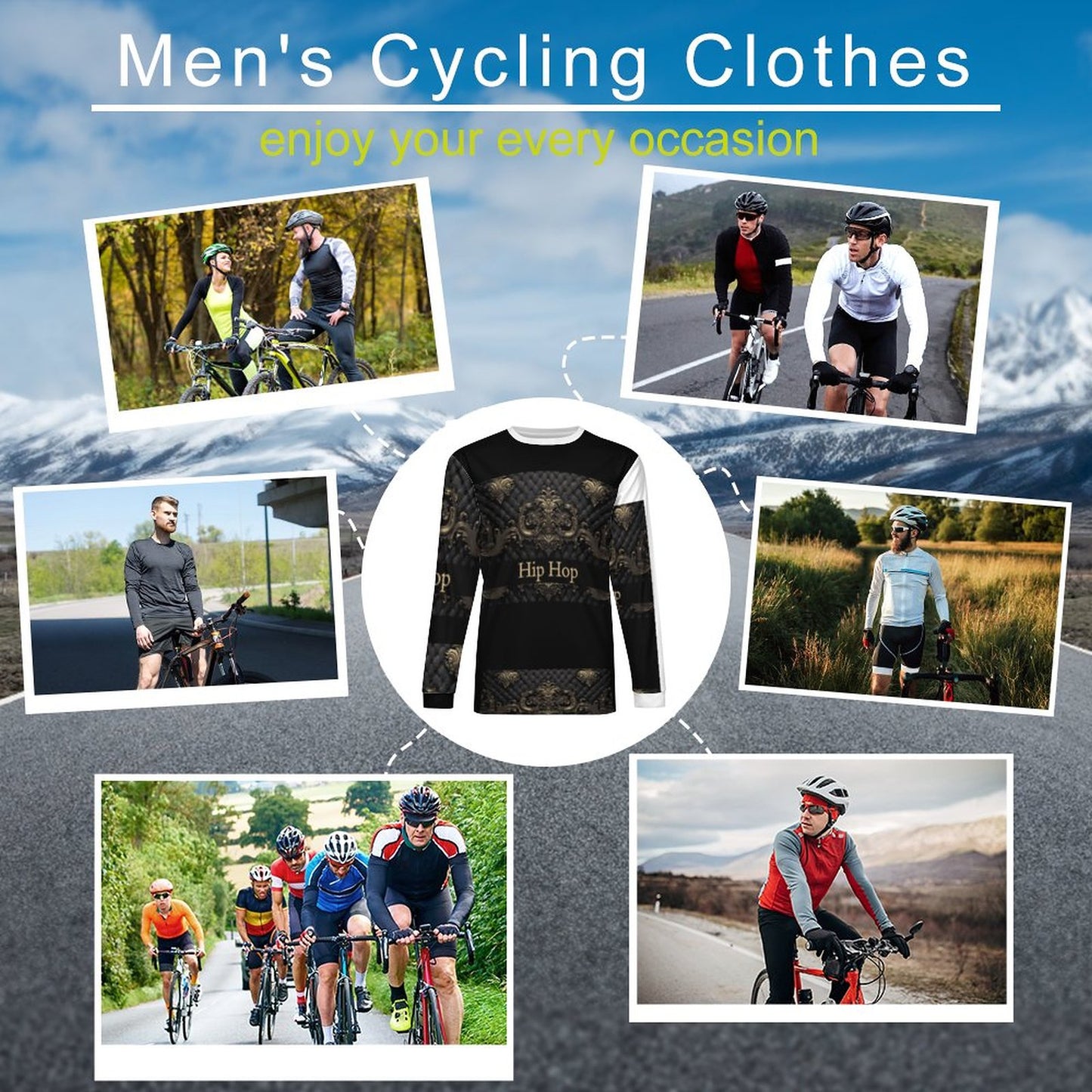 Men's Workout Top Long Sleeve DS017 (All-Over Printing)