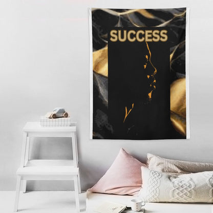 Wall Art with Vertical Tapestry