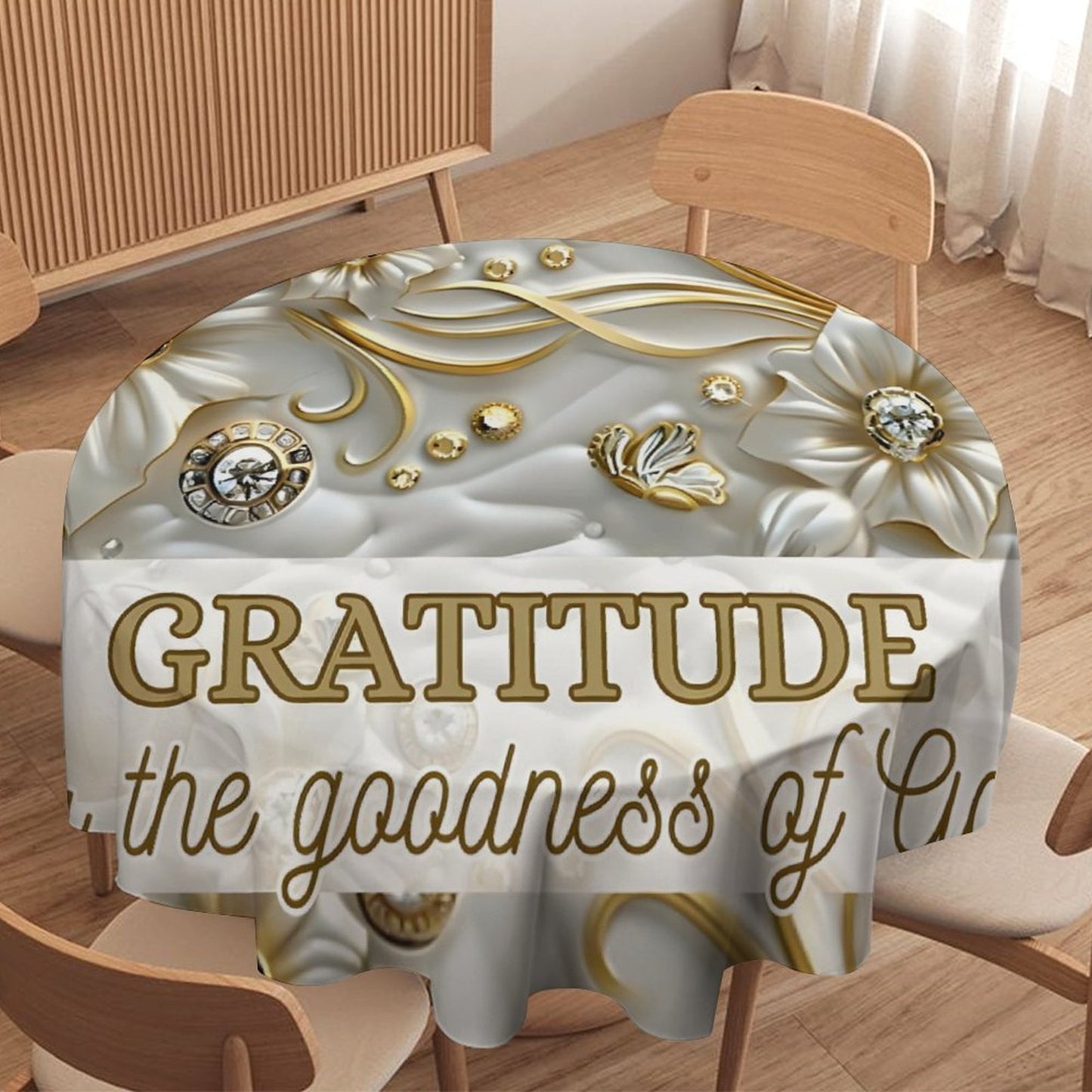 Round Tablecloth on Round Table