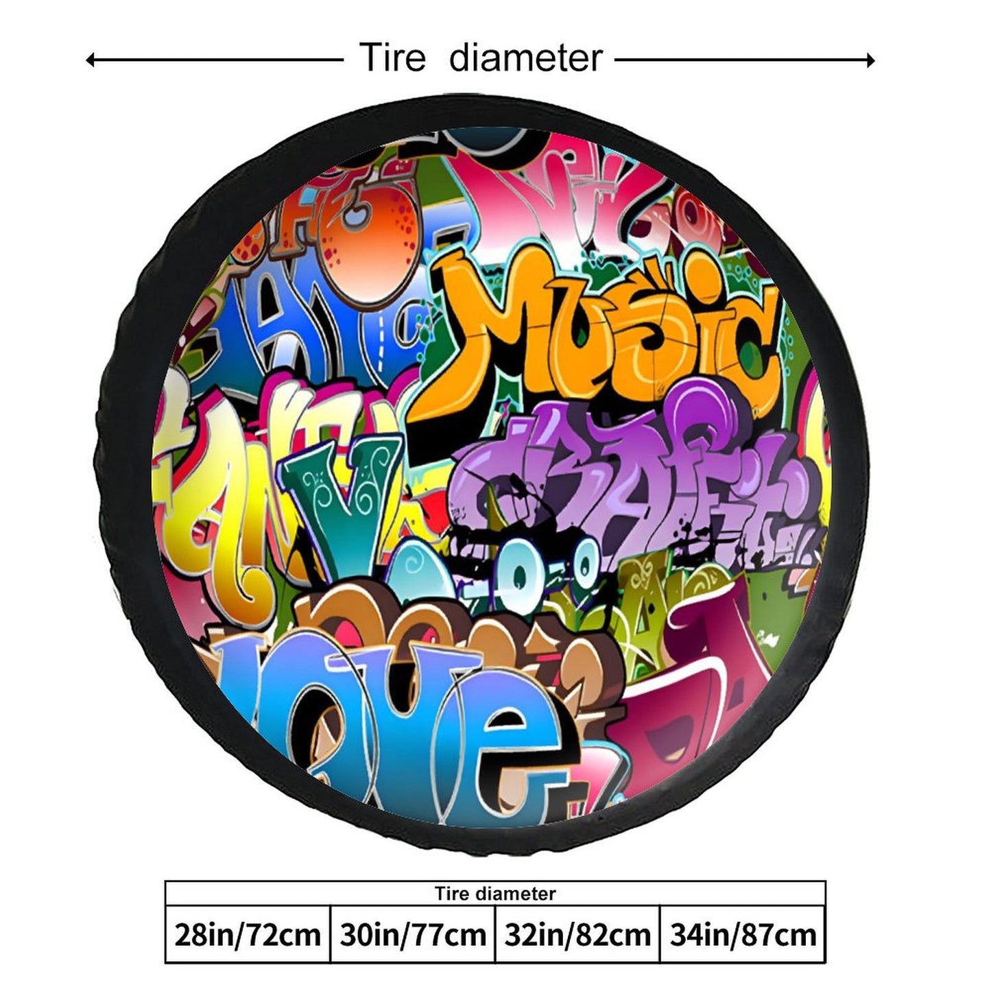 Leather Tire Cover(One-sided Printing)