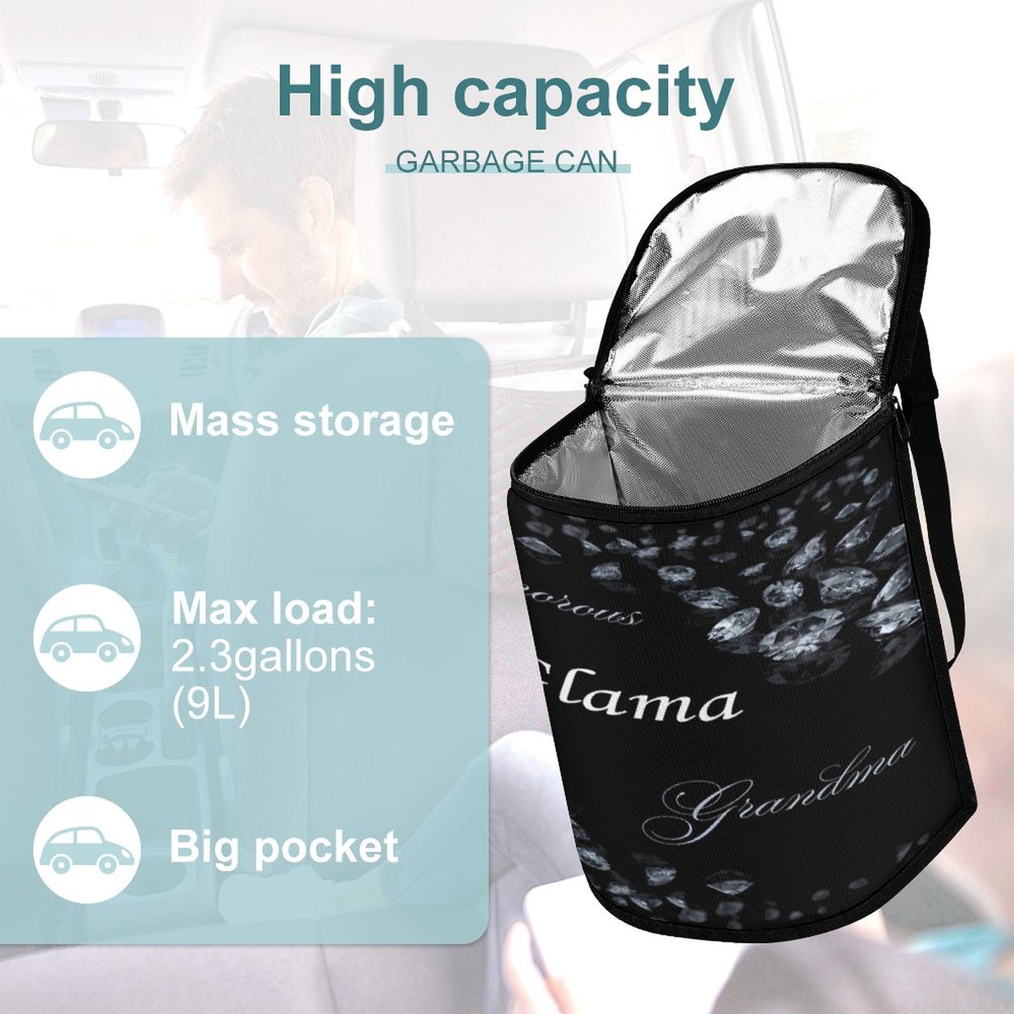 Collapsible Car Trash Bin