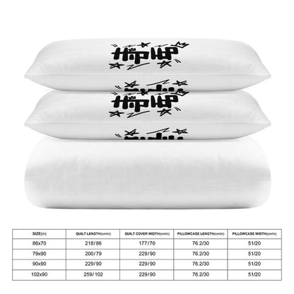 3-Piece Bedding Set-102"x90"/ 259x229cm (Dual-sided Printing)