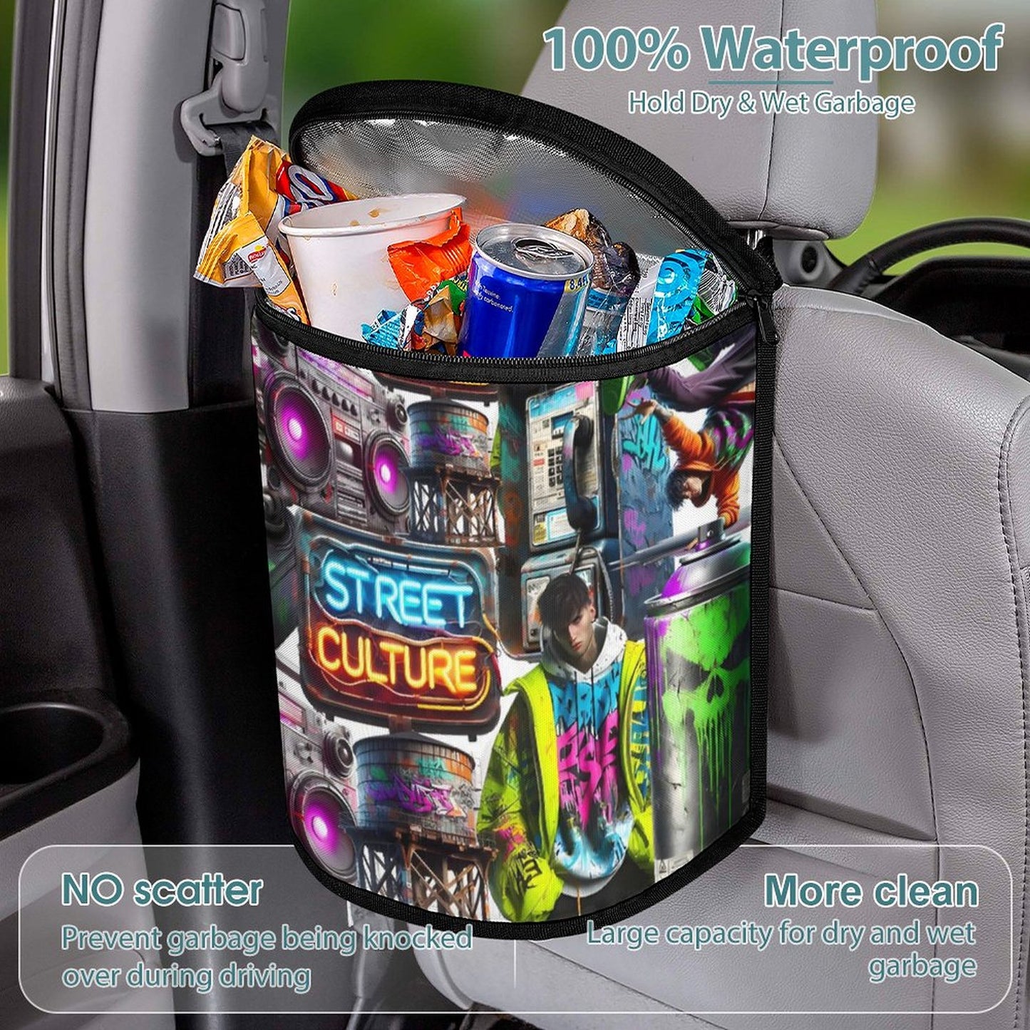 Collapsible Car Trash Bin
