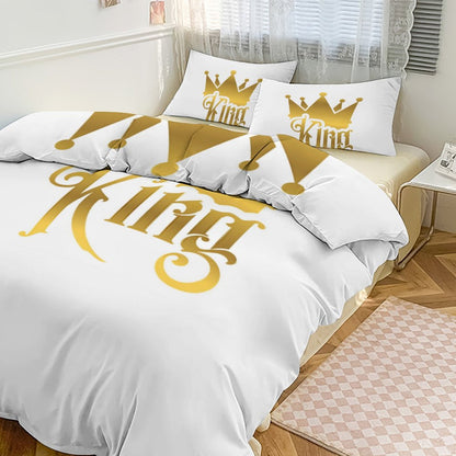 3-Piece Bedding Set-86"×70"/ 218×177cm (Dual-sidede Printing)