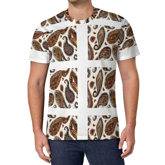 ORANGE PAISLEY Short Sleeve T-Shirt-*XS-6XL