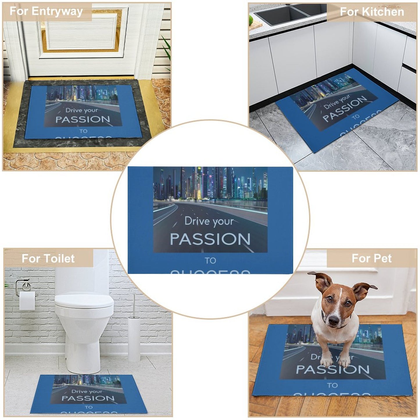 Crystal Velvet Bedroom Floor Mat