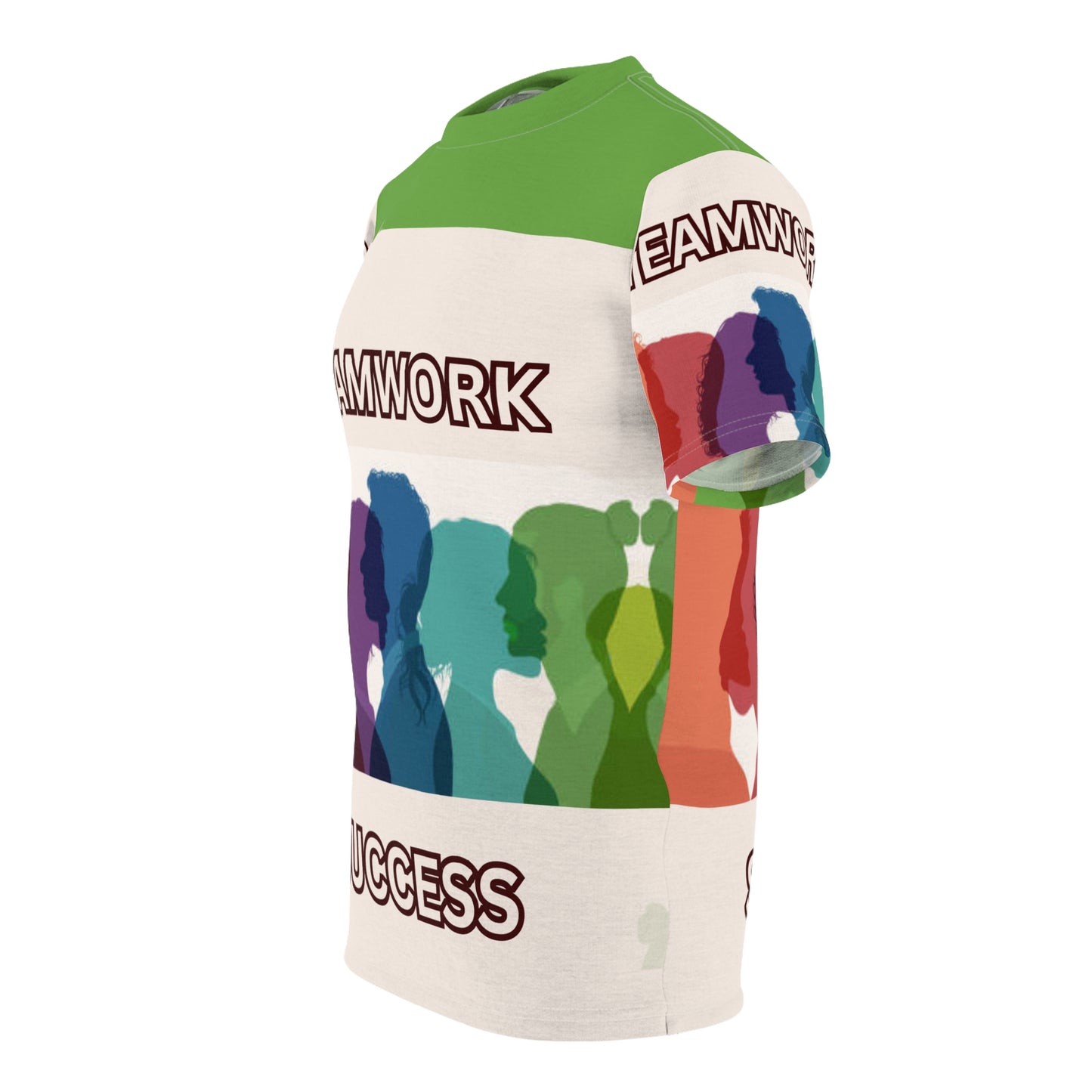 TEAMWORK SUCCESS Unisex Tee on green (for groups or events)