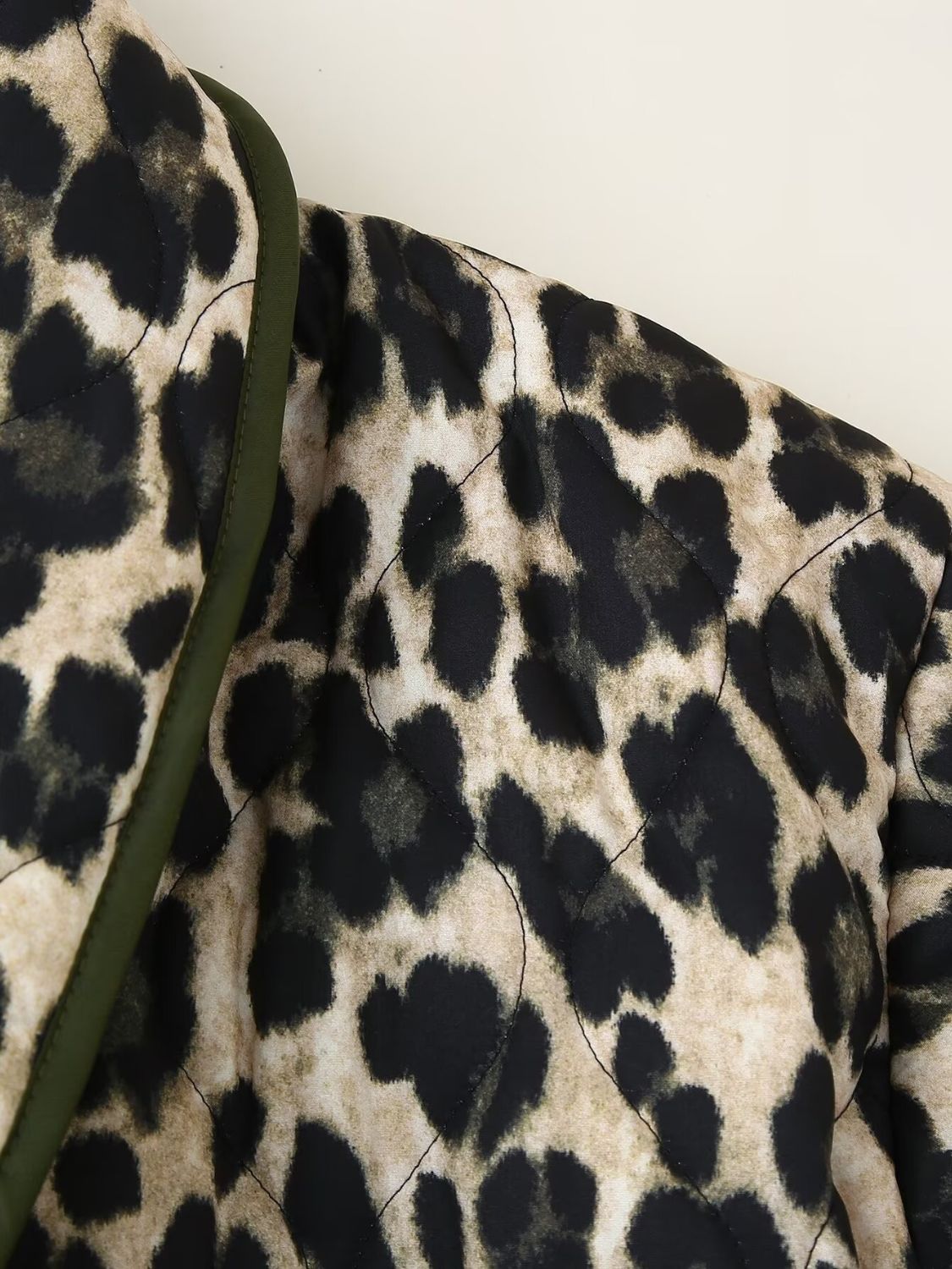 Leopard Open Front Long Sleeve Coat (leopard/black)-S/M/L