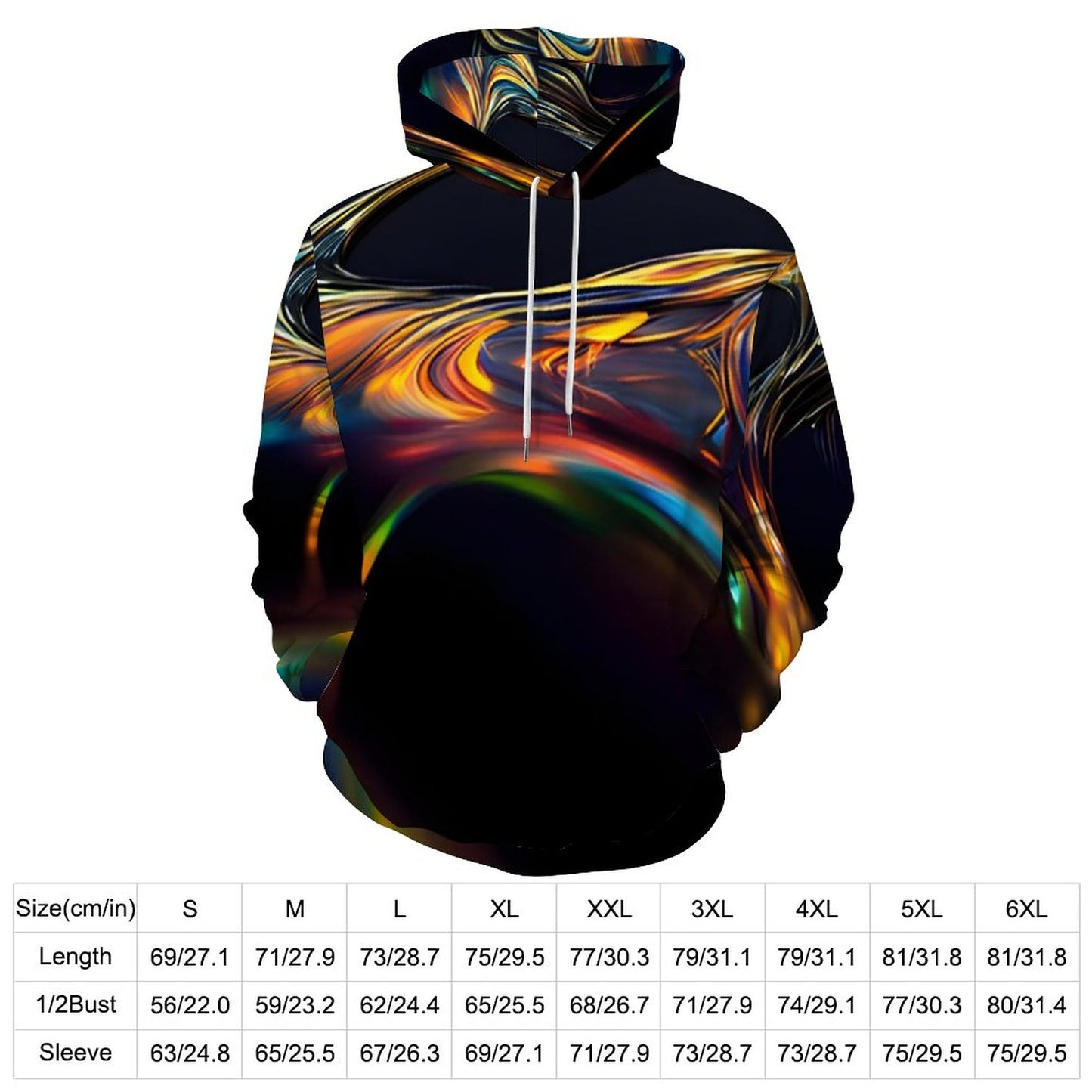 230gsm Men's Cool Hoodie with Double-layer Cap (All-Over Printing)