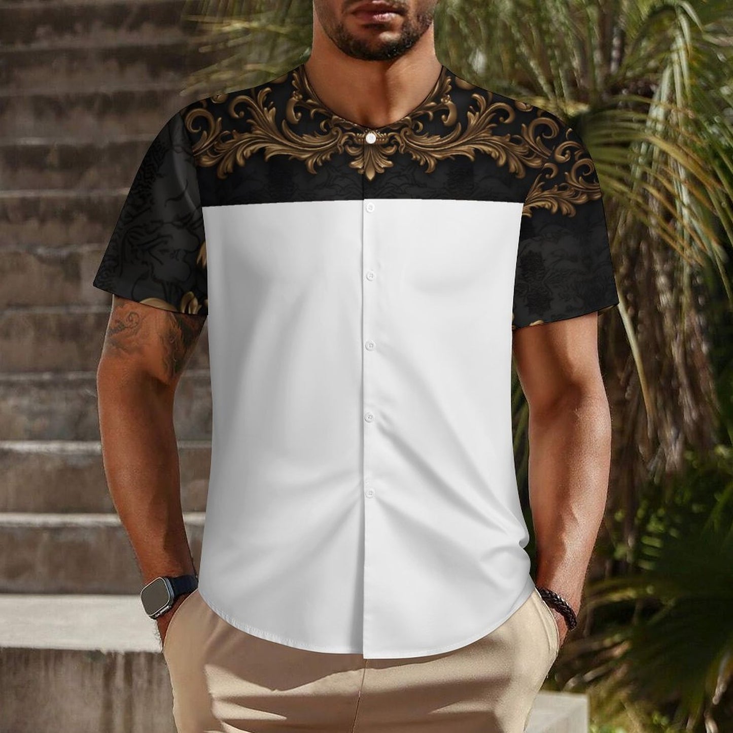 Collarless Shirt LM018 (All-Over Printing)
