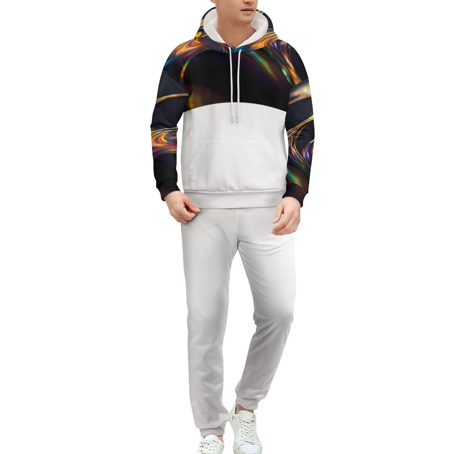 250gsm Imitation Cotton Hoodie & Joggers Set 4T03 (All-Over Printing)