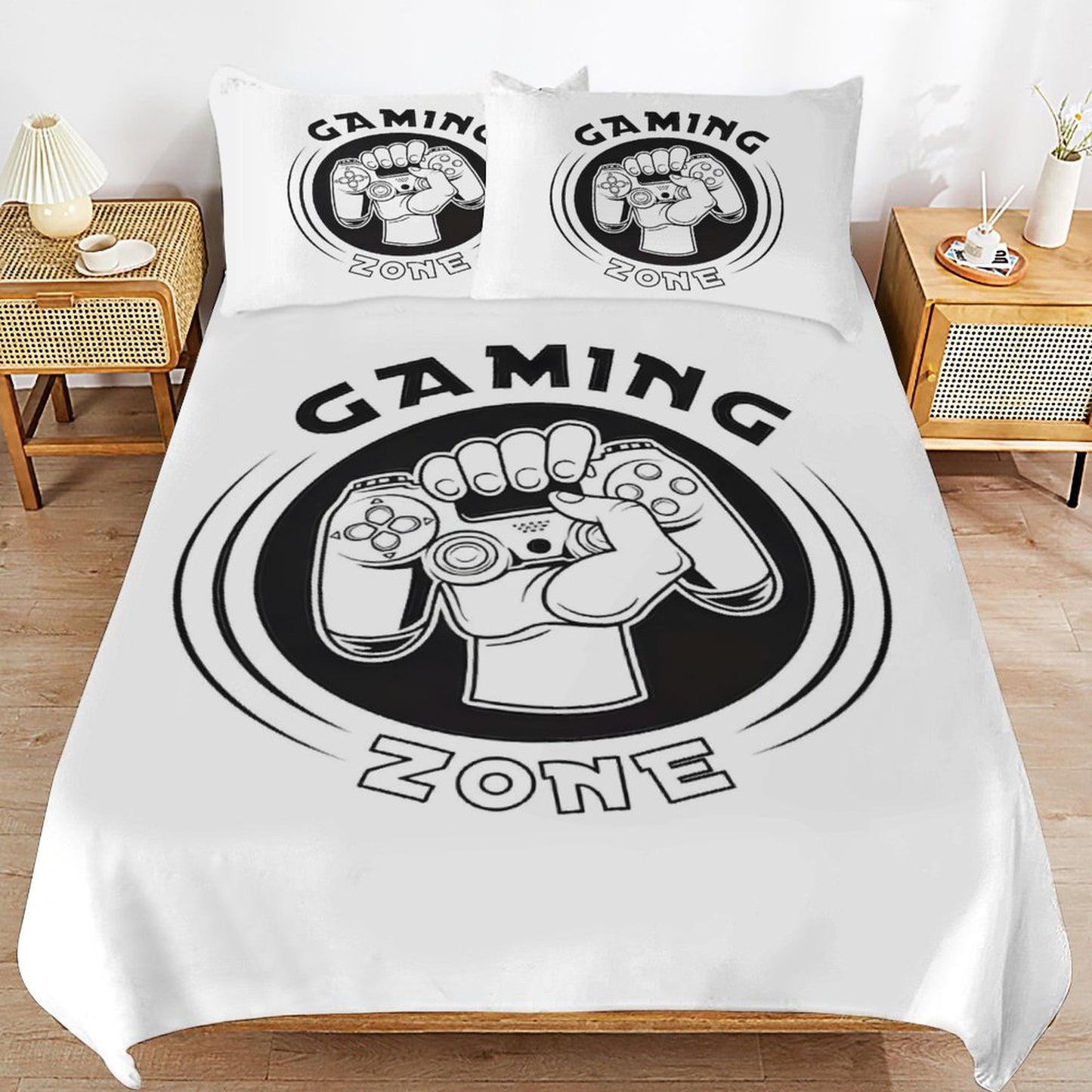 3-Piece Bedding Set-90"x90"/ 229x229cm (Dual-sided Printing)