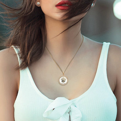 Rhinestone-Embellished Necklace(Partial Printing)