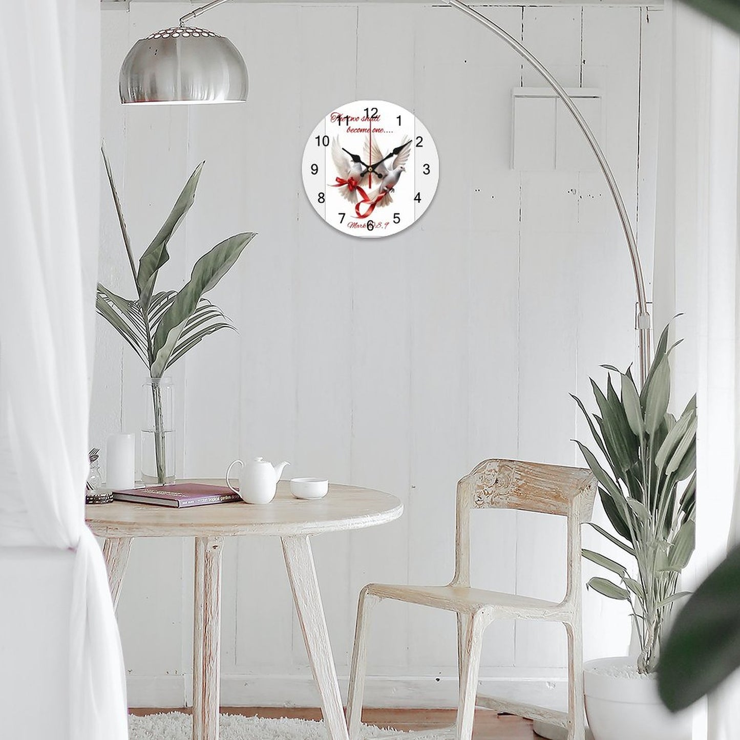 Concise Silent Wooden Wall Clock-9.84"x9.84"/ 25x25cm