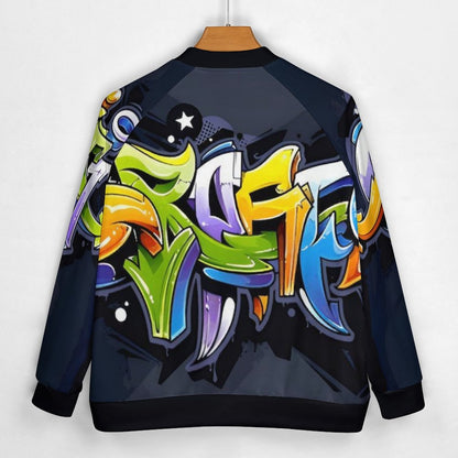 COLORFUL GRAFFITI Men's Baseball Jacket-*2XS-6XL