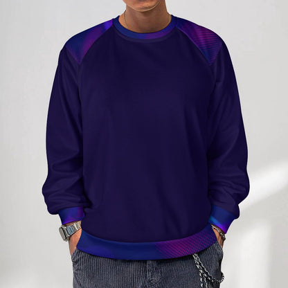 MULTICOLOR Men's Crewneck Raglan Sweatshirt-SMALL-5XL