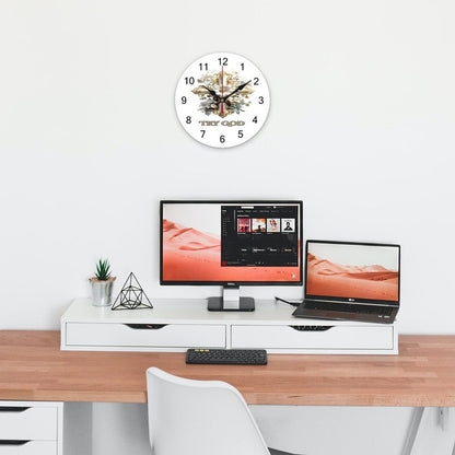 Concise Silent Wooden Wall Clock-9.84"x9.84"/ 25x25cm-TRY GOD