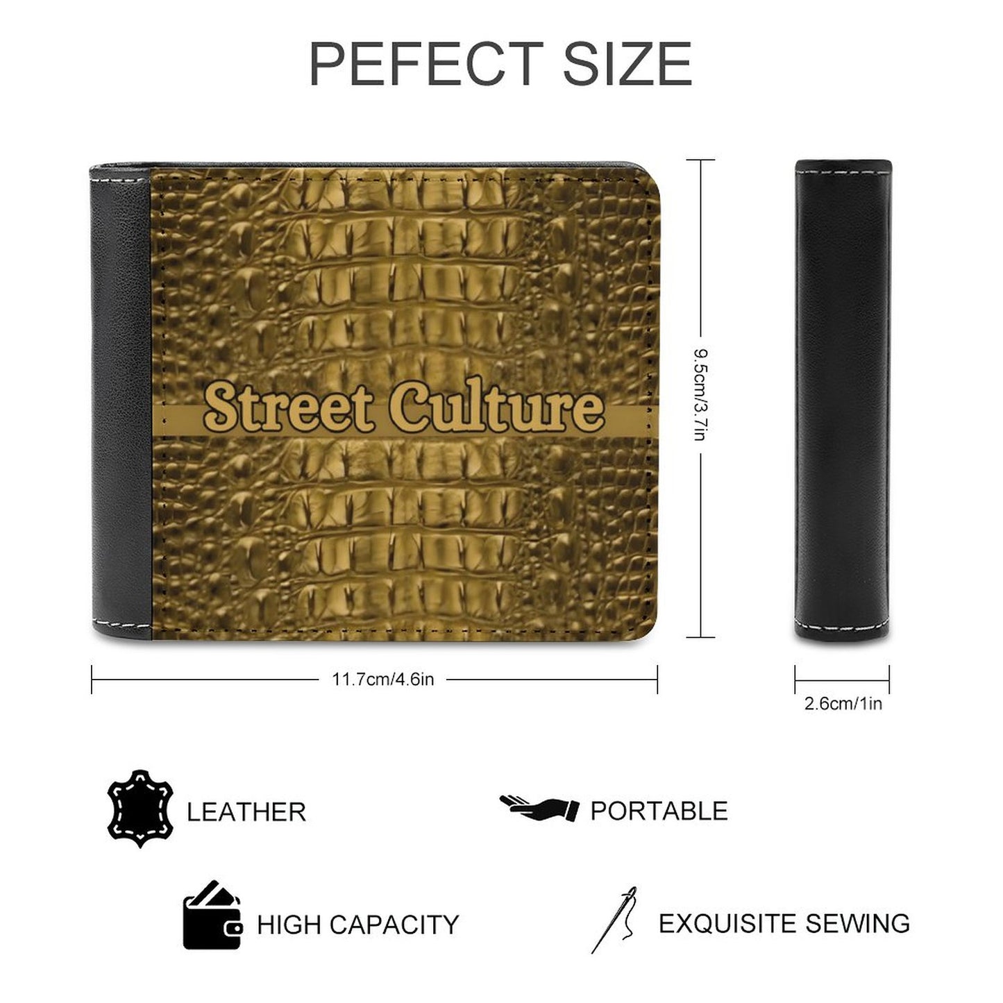 STREET CULTURE Alligator Leather Wallet