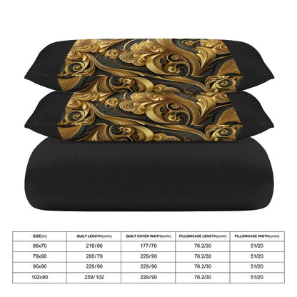 3-Piece Bedding Set-102"x90"/ 259x229cm (Dual-sided Printing)