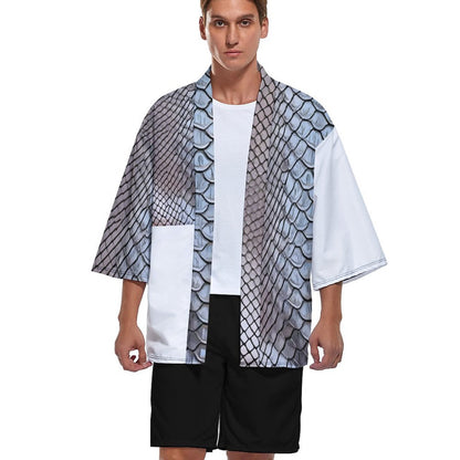 Drop Shoulder Male Kimono Cardigan ZS904 (All-Over Printing)