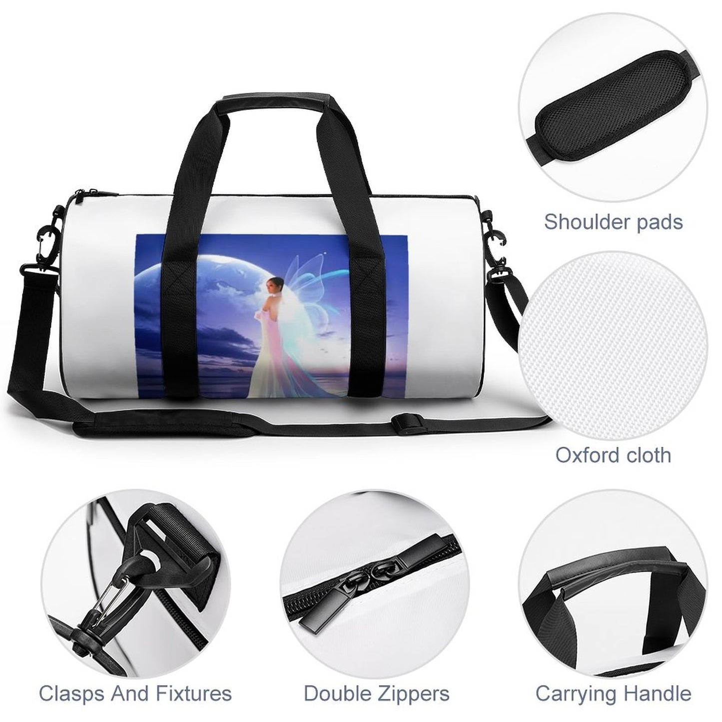 Cylindrical Gym Bag Q006
