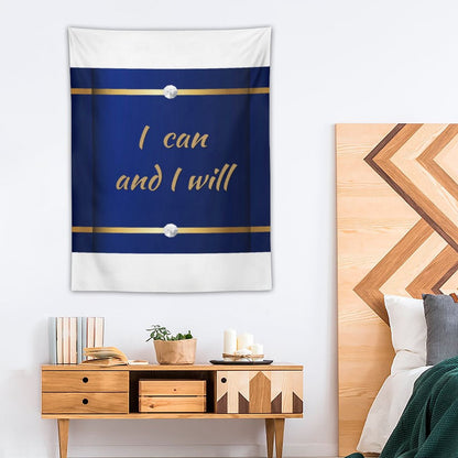 Wall Art with Vertical Tapestry