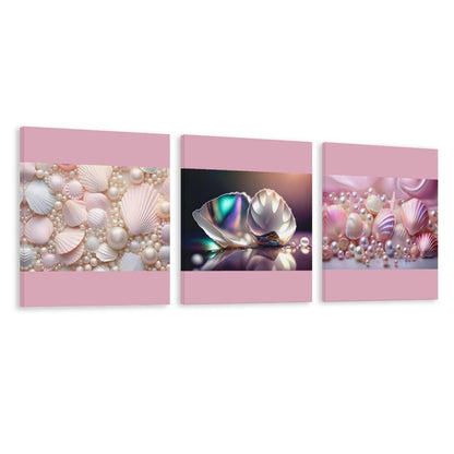 Vertical Multicolor Framed Wall Art-4:5 Aspect Ratio-SEASHELLS