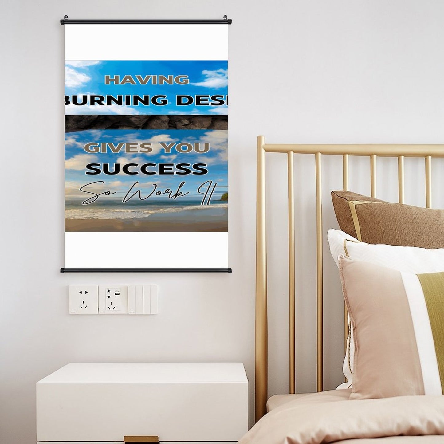 Canvas Hanging Poster with Scrolls-16"x24"/ 40x60cm