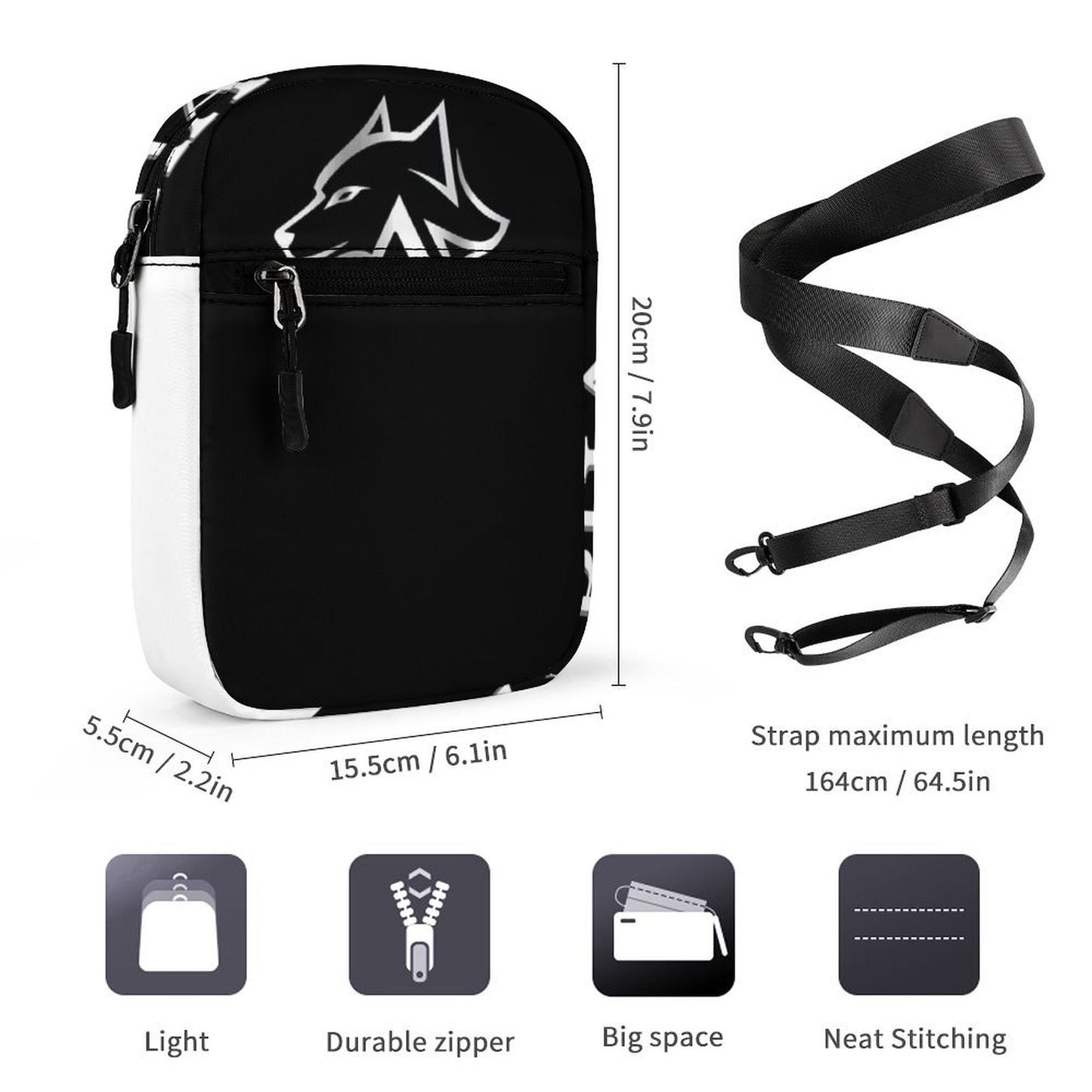 Small Messenger Bag Q026 (All-Over Printing)