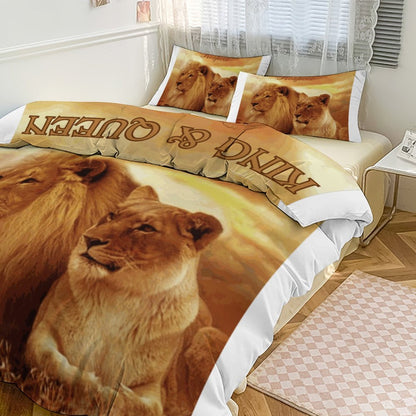 3-Piece Bedding Set-86"×70"/ 218×177cm (Dual-sidede Printing)
