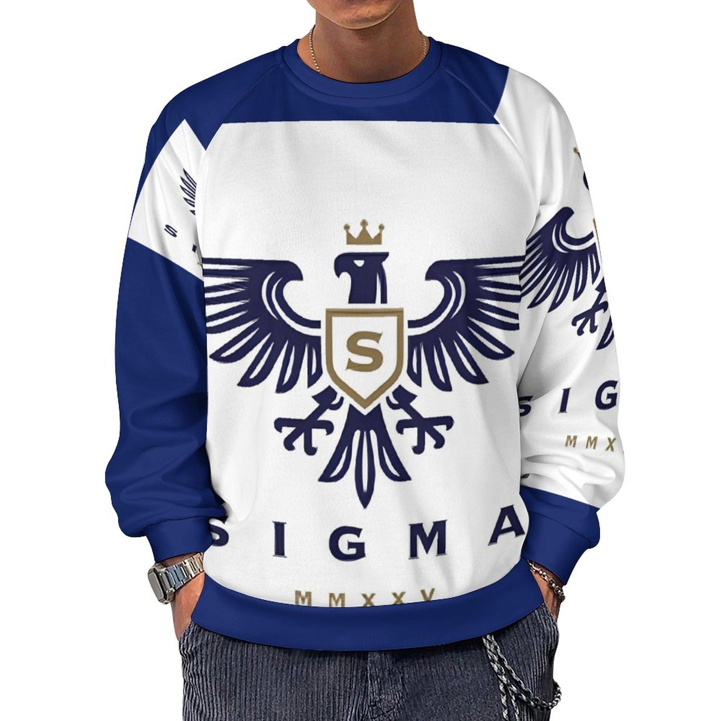 280gsm Men's Crewneck Sweatshirt Raglan A27H (All-Over Printing)